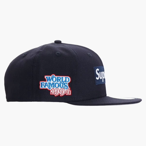 Supreme World Famous Box Logo New Era Navy