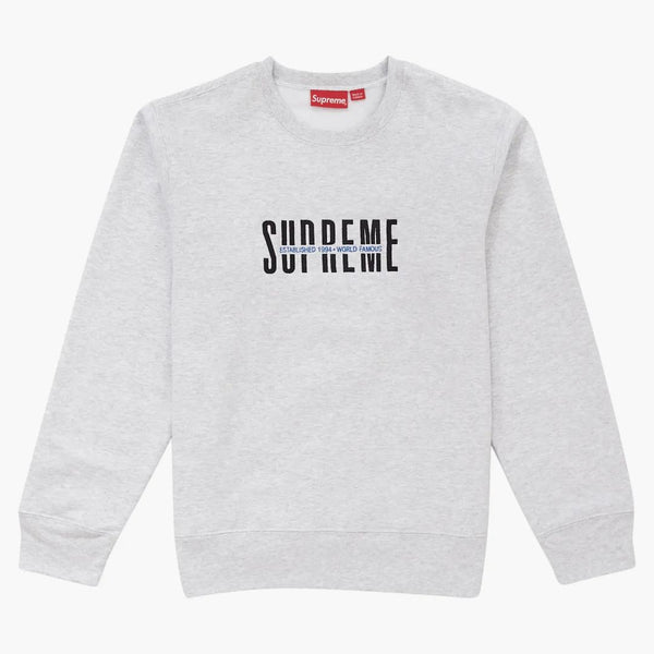 Supreme World Famous Crewneck Ash Grey