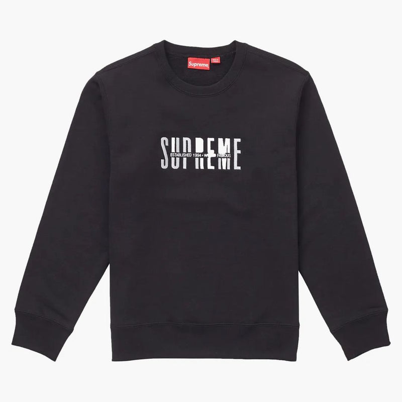 Supreme World Famous Crewneck Black