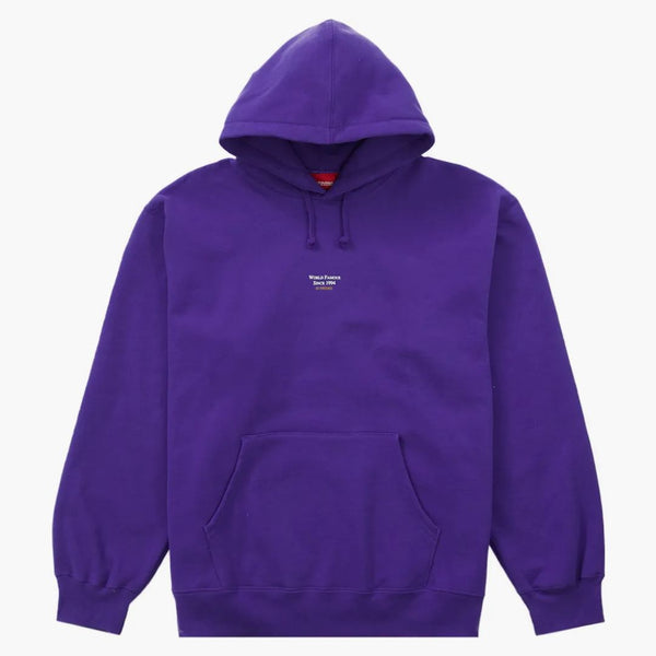 Supreme World Famous Micro Hooded Sweatshirt Purple
