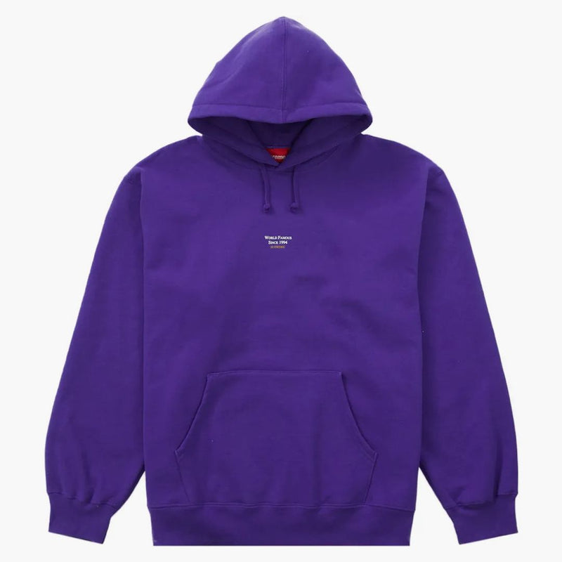 Supreme World Famous Micro Hooded Sweatshirt Purple