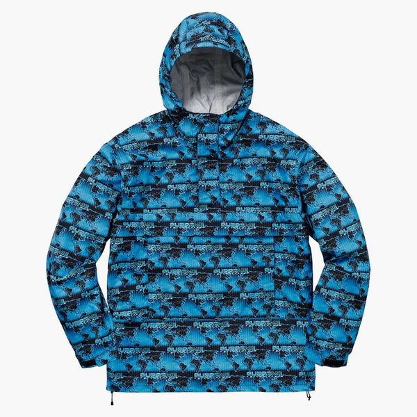Supreme World Famous Tejpad söm huva Pullover Blue