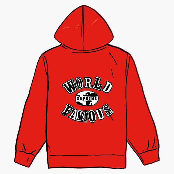 Supreme World Famous Zip Up Hooded Sweatshirt (ss20) Red