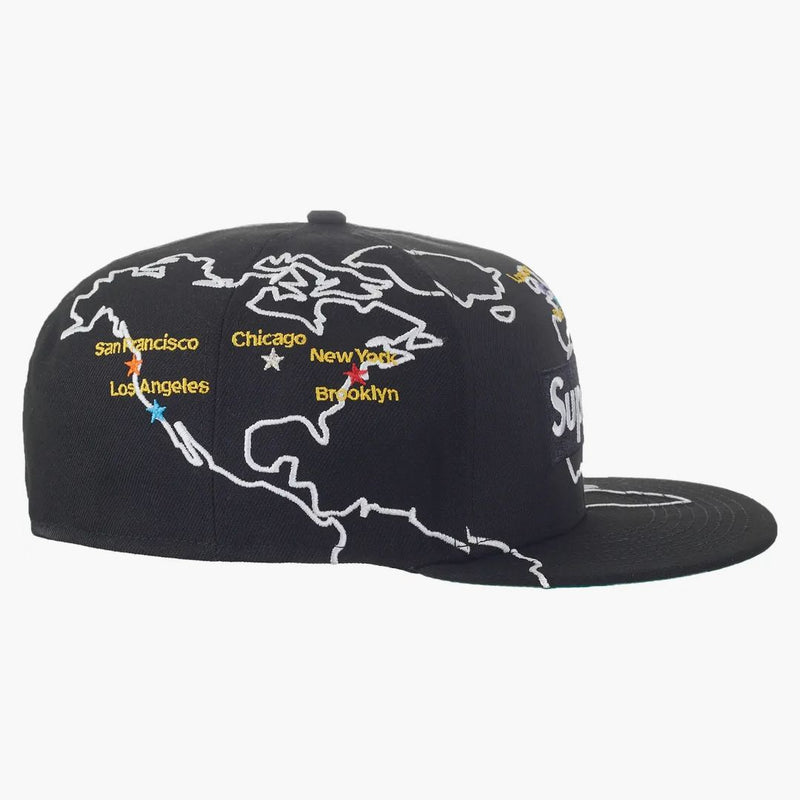 Supreme Worldwide Box Logo New Era has Black
