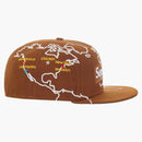 Supreme Worldwide Box Logo New Era Hat Brown