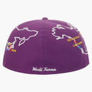 Supreme Worldwide Box Logo New Era har lila
