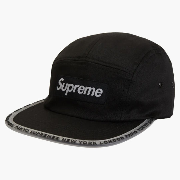 Supreme Worldwide Visor Tape Camp Cap Black