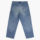 Supreme usado pintor de doble rodilla pantalón de mezclilla