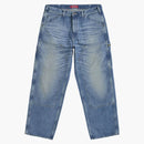 Supreme usado pintor de doble rodilla pantalón de mezclilla