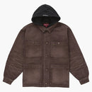 Högsta slitna huva chore kappa brun