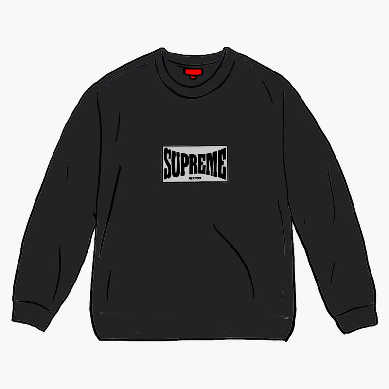 Supreme Woven Label L/s Top Black