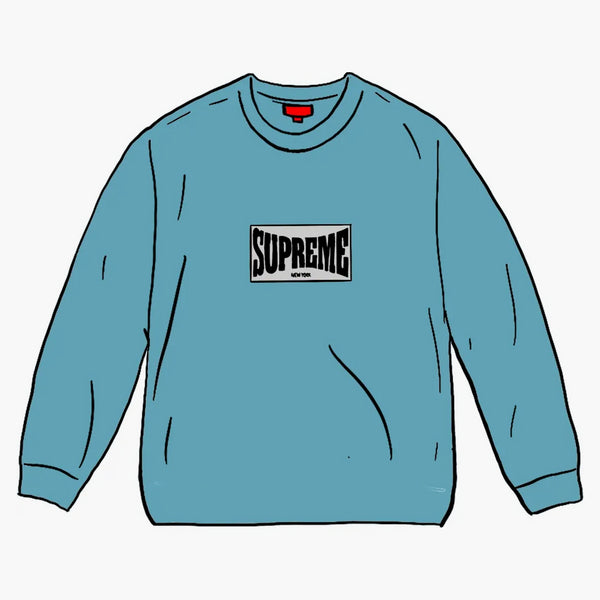 Supreme Woven Label L/S Top Slate