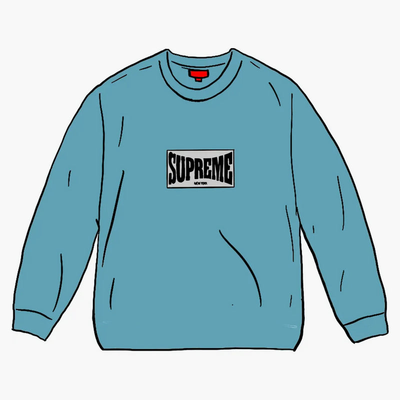 Supreme Woven Label L/S Top Slate