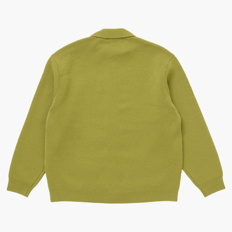 Supreme Woven Leather Zip Cardigan (FW24) Green