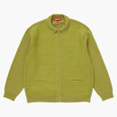 Supreme Woven Leather Zip Cardigan (FW24) Green
