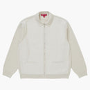 Supreme Woven Leather Zip Cardigan (FW24) White