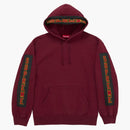 Supreme Woven Patches Hooded Sweatshirt Dark Red