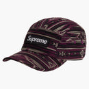 Supreme Woven Pattern Camp Cap Purple