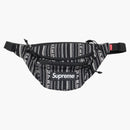 Supreme Woven Stripe Waist Bag Black