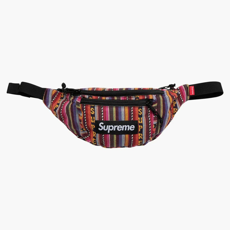 Supreme Woven Stripe Waist Bag Multicolor