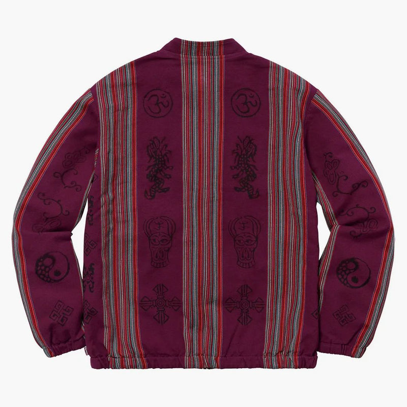 Giacca batik a strisce suprema intrecciata viola