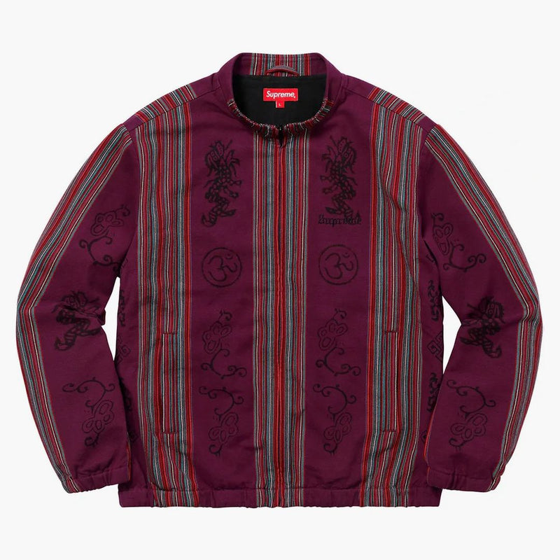 Giacca batik a strisce suprema intrecciata viola