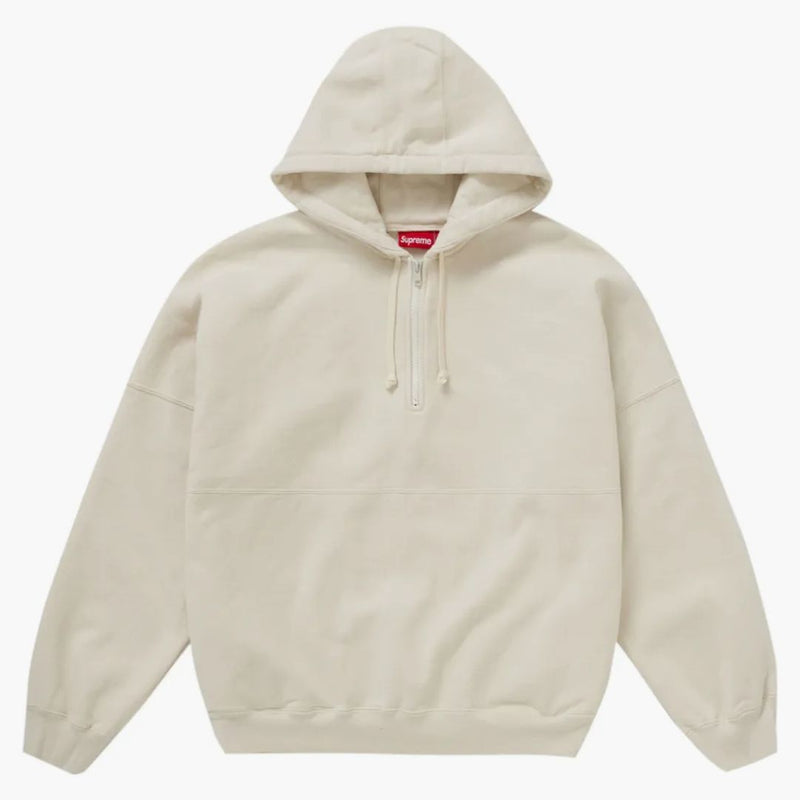 Stone di felpa con cappuccio mezza zip avvolta suprema