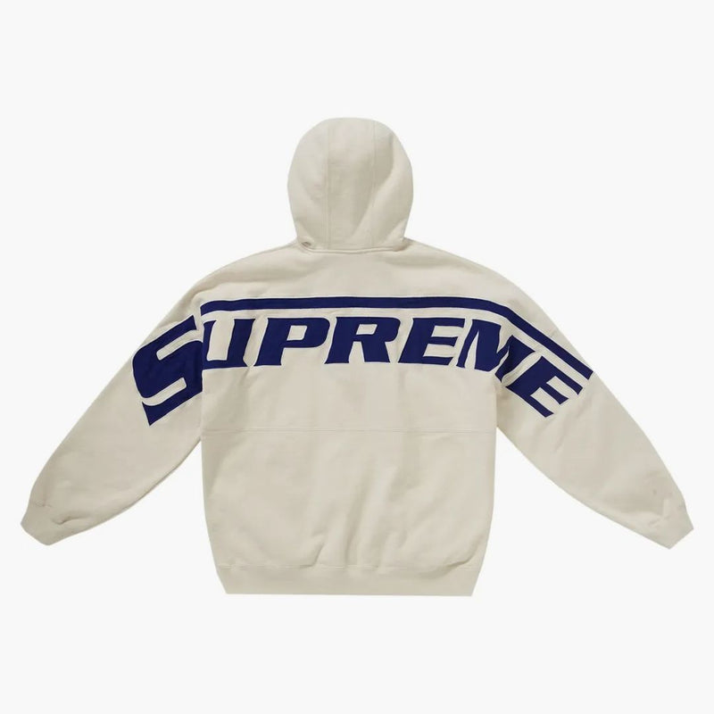 Stone di felpa con cappuccio mezza zip avvolta suprema