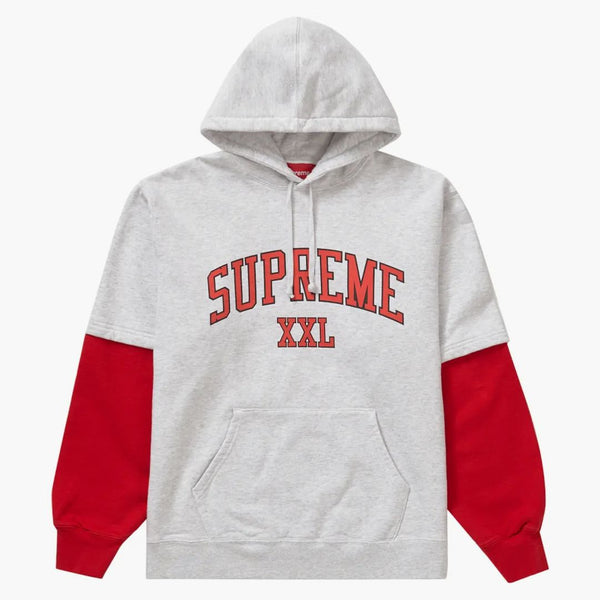 Supreme XXL Hooded Sweatshirt Ash Grey