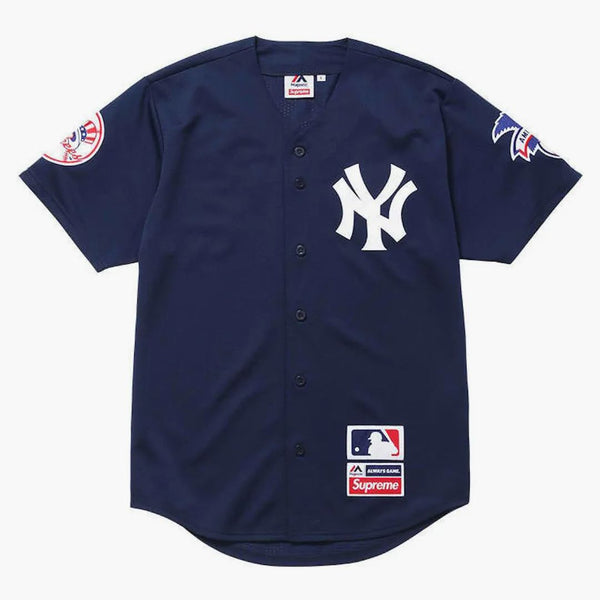 Supreme Yankees Baseball Jersey Navy