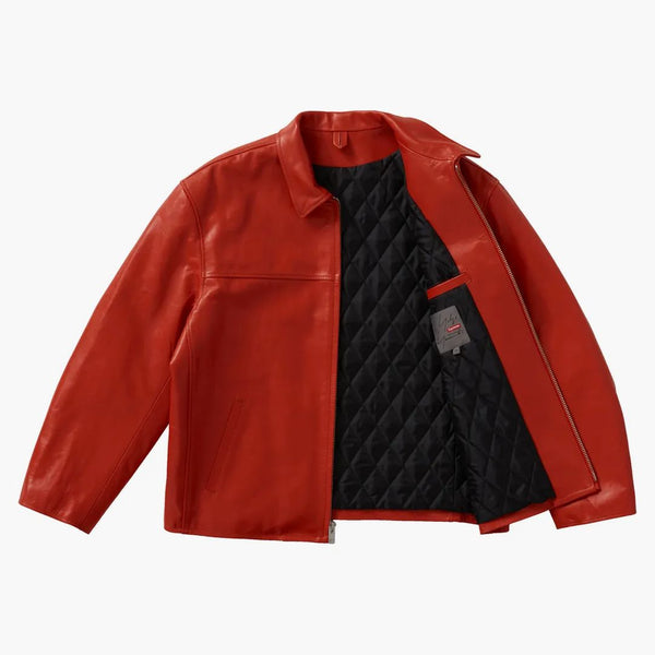 Supreme Yohji Yamamoto Leather Work Jacket Orange