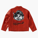 Nejvyšší yohji yamamoto kožená pracovní bunda oranžová