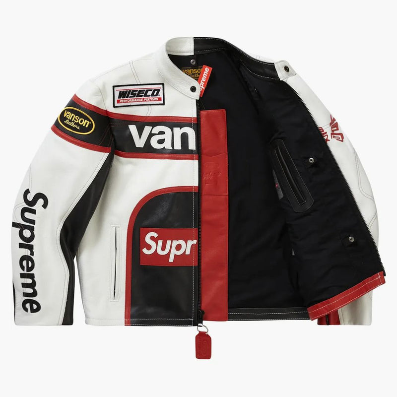 Supreme Yohji Yamamoto Vanson Leathers Split Jacket White