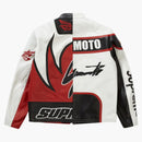 Supreme Yohji Yamamoto Vanson Leathers delad jacka vit