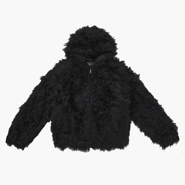 Supreme Y's By Yohji Yamamoto Faux Fur Windstopper Hooded Bomber Jacket Black