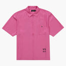 Supreme Y's By Yohji Yamamoto Silk Zip Up S/s Shirt Pink