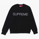 Supreme Zig Zag Stitch Panel Crewneck Black