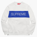 Supreme Zig Zag Stitch Panel Crewneck White