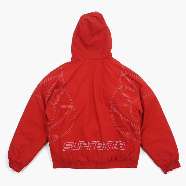 Supreme Zig Zag Stitch Puffy Jacket Red
