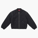 Supreme Zip-off Sleeve Quilted Bomber Jacket Black