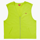 Supreme Zip Up Sweat Vest Acid Green