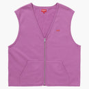 Supreme Zip Up Sweat Vest Bright Purple