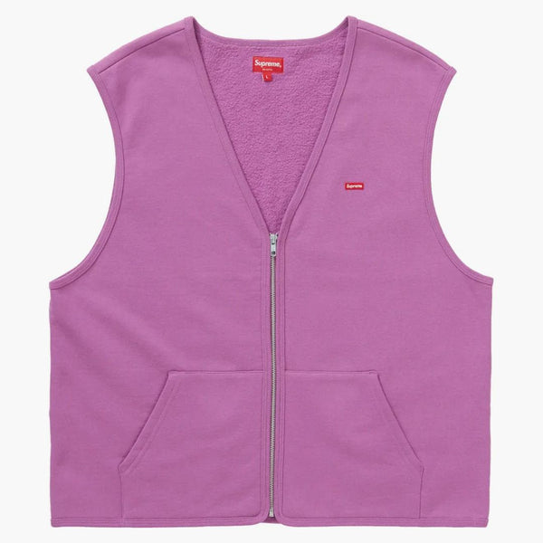 Supreme Zip Up Sweat Vest Bright Purple