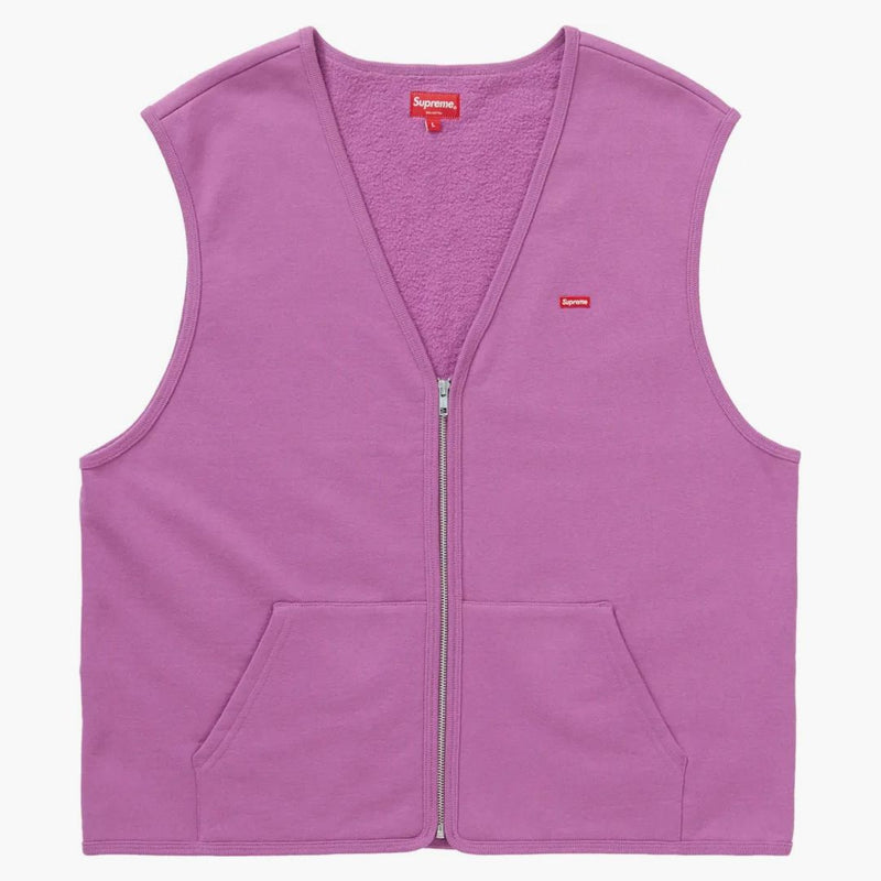 Supreme Zip Up Sweat Vest Bright Purple