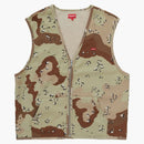 Supreme Zip Up Sweat Vest Chocolate Chip Camo
