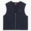 Supreme Zip Up Sweat Vest Navy
