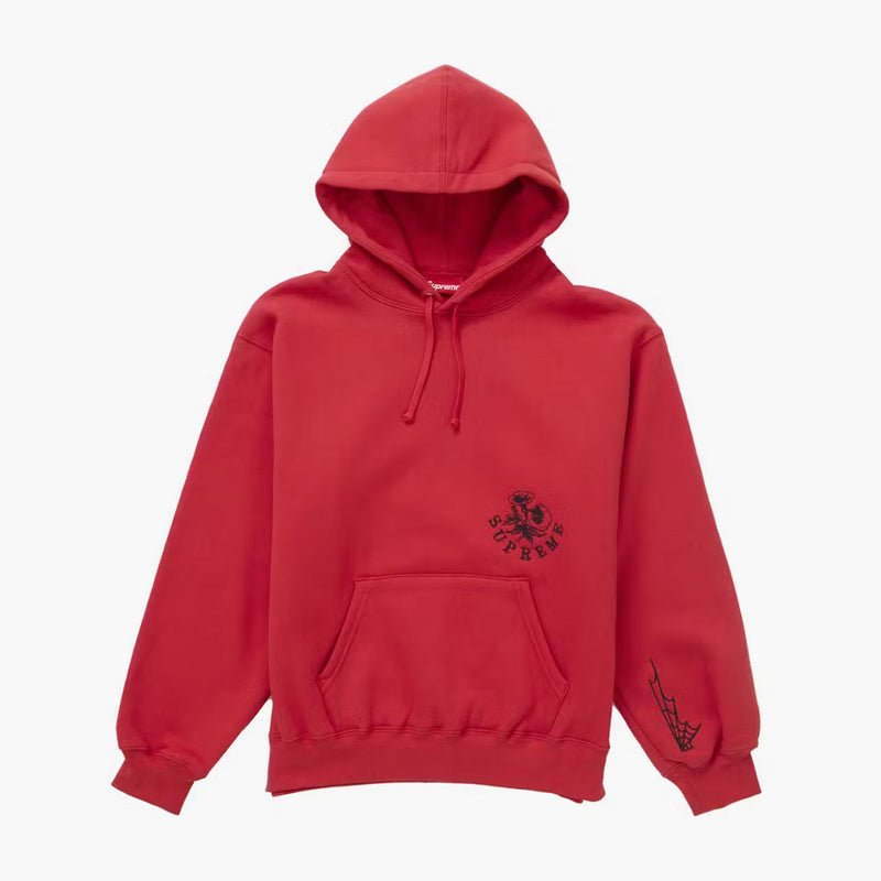 Supreme Wild Embroidered Hooded Sweatshirt Burnt Red