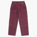 Supreme B.B. Simon Studded Double Knee Painter Pant Burgundy