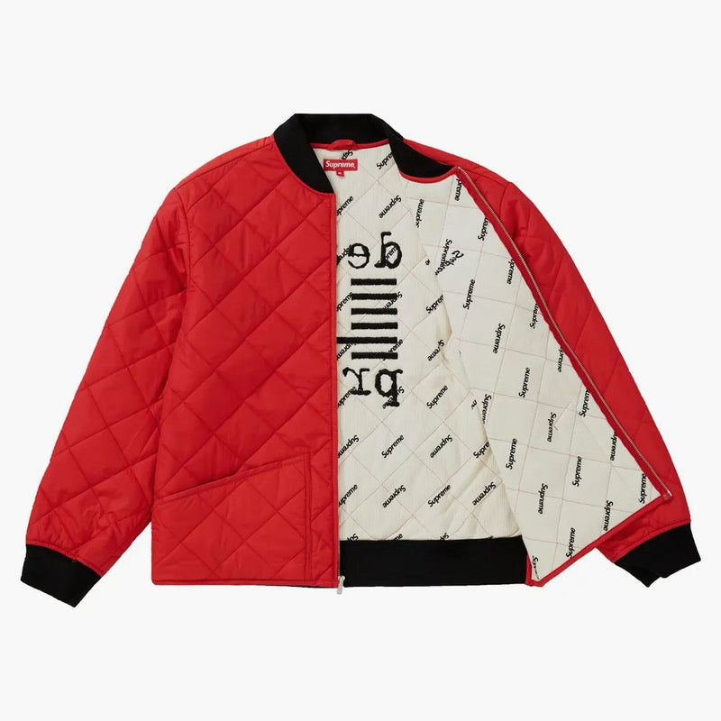 Supreme Dead Prez Quilted Work Jacket Red