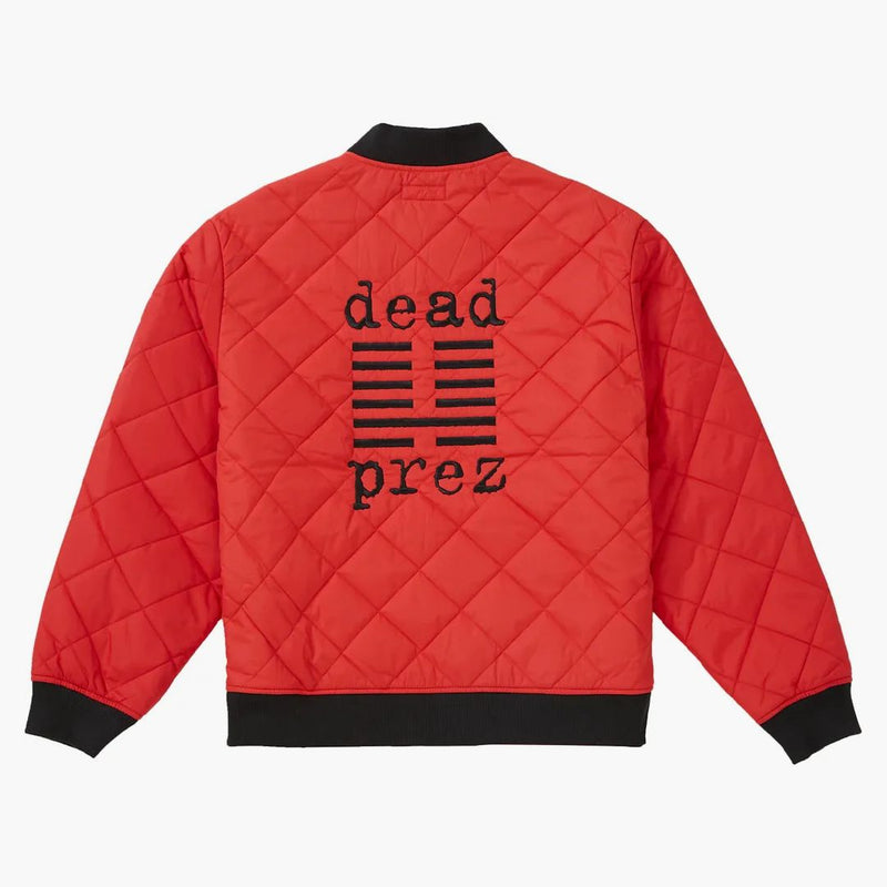Supreme Dead Prez Quilted Work Jacket Red